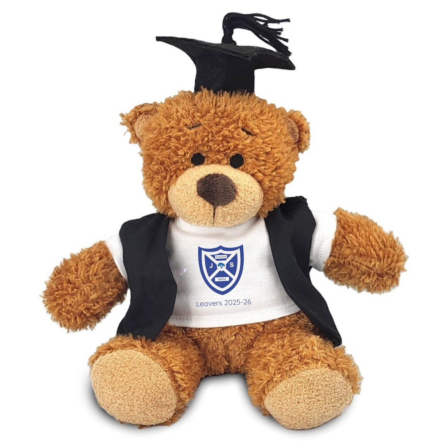 Leavers bear printed with a school logo