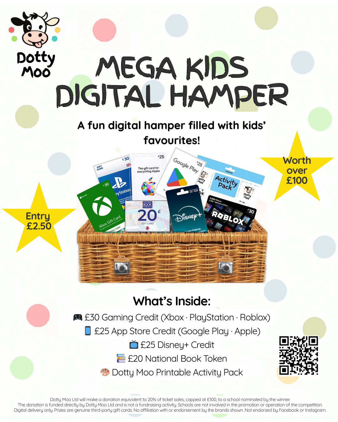 Mega Kids Digital Hamper graphic with digital gift cards