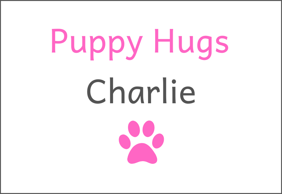 Example of personalisation showing a two-tone message, name and icon