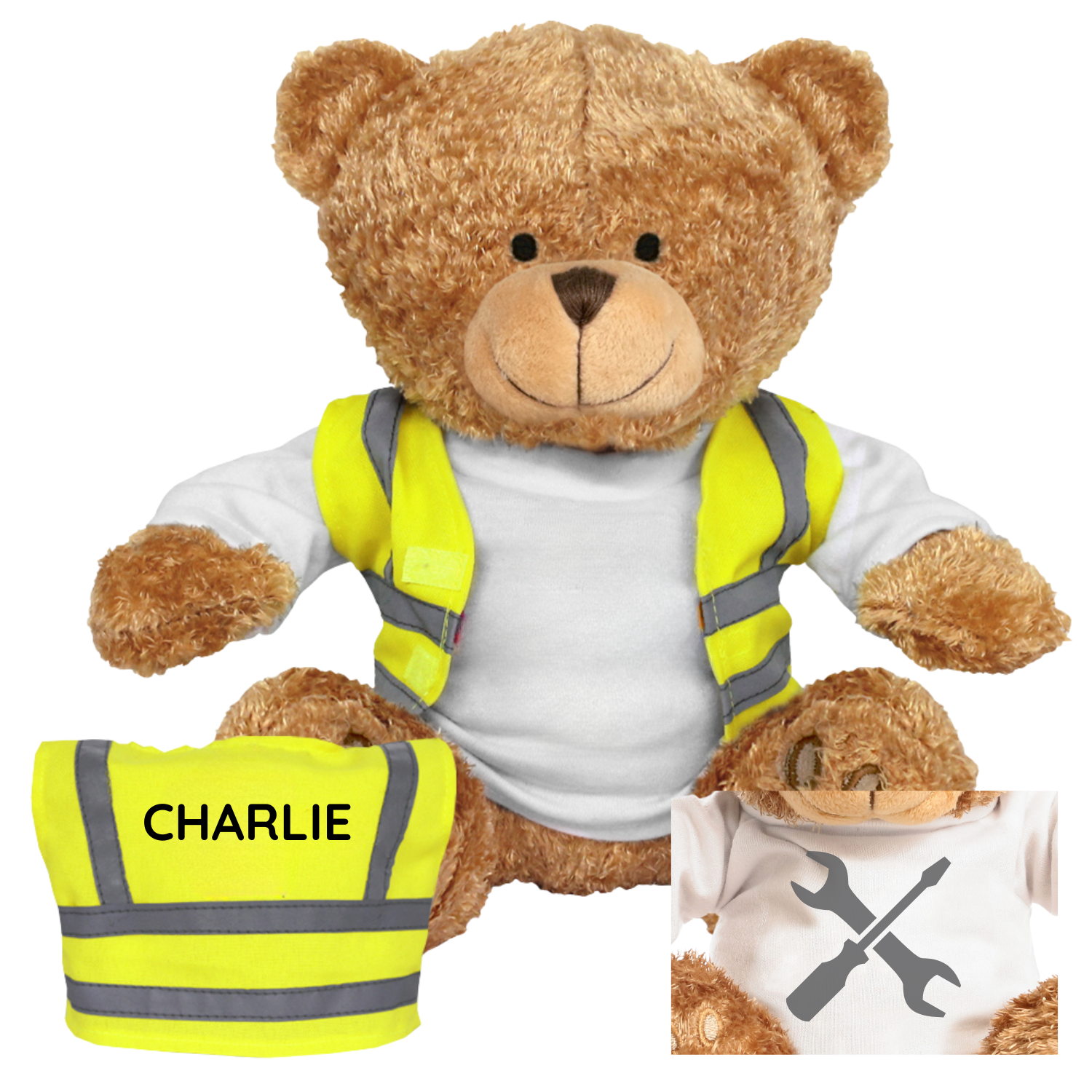 classic bear dressed in hivis