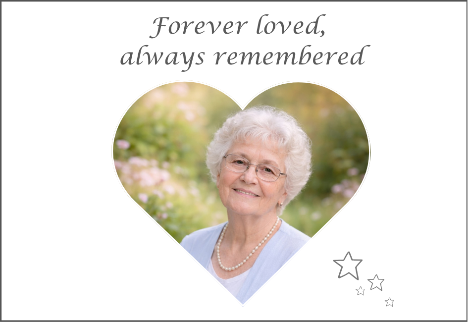 Example of personalisation showing a photo and star icon