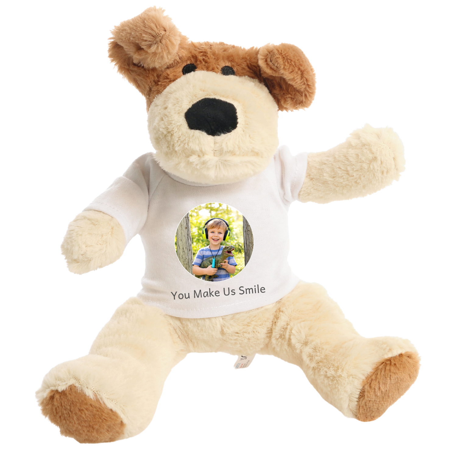 Photo design on dog soft toy